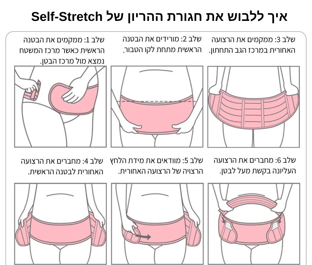 רצועת תמיכה אורטופדית להריון - הקלה מיידית לבטן ולגב התחתון